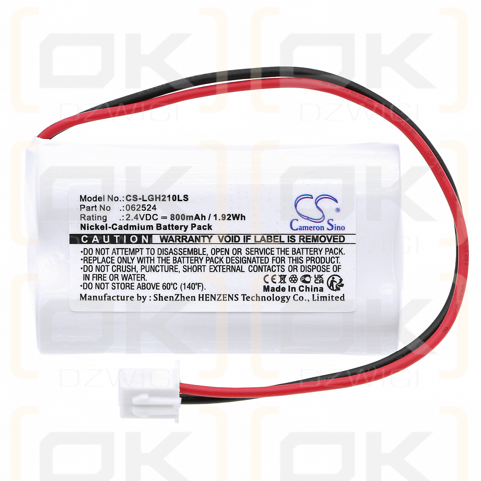 Legrand HB00026TA / 062524 800mAh Ni-CD 2.4V (Cameron Sino)