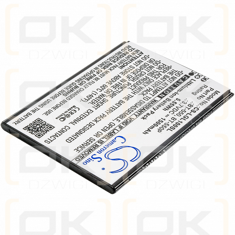 Ersatzakku für Leagoo Lead 1 / BT-550 1500mAh Li-Ion 3,7V (Cameron Sino)