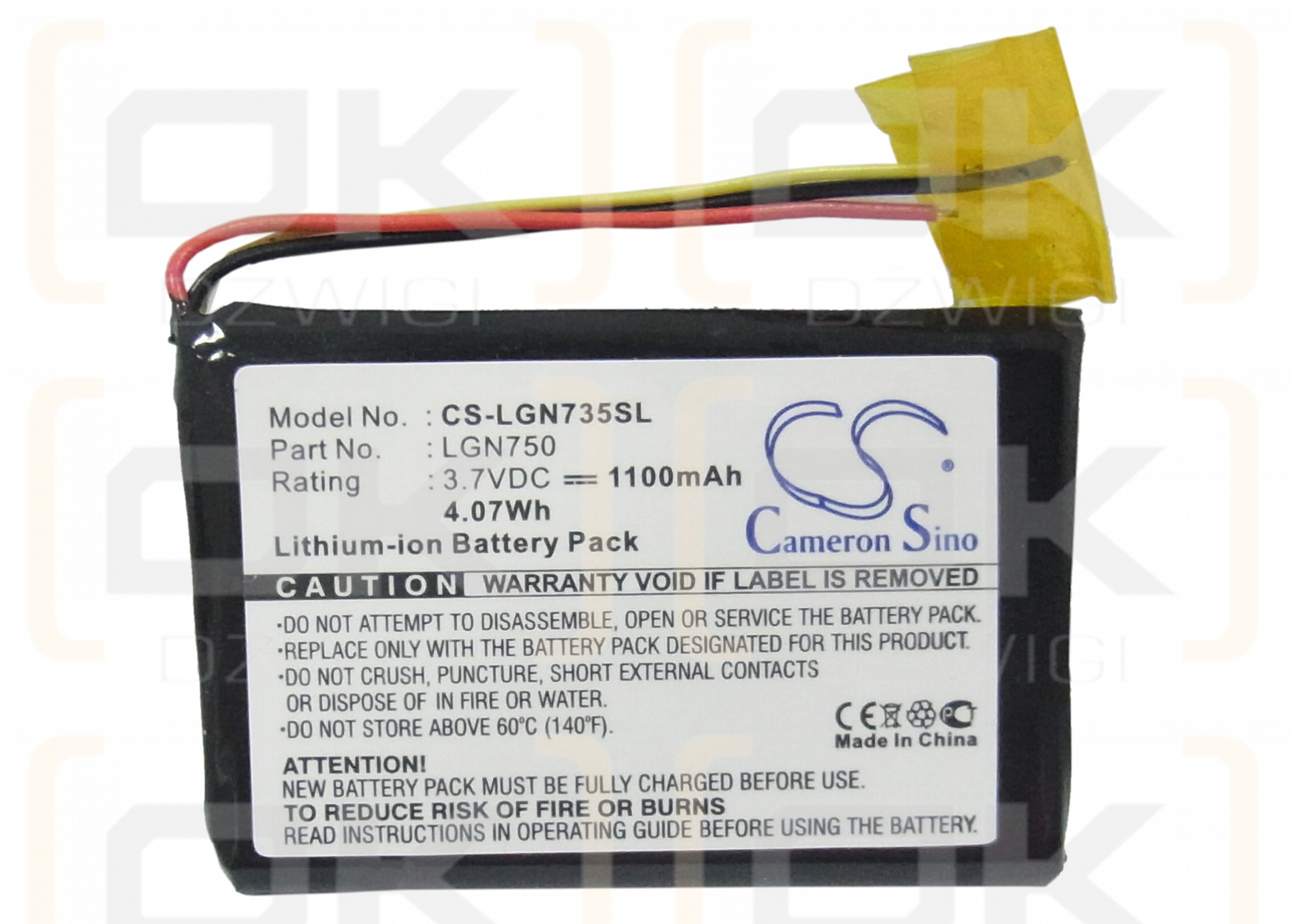 LG LN740 / EAC30173401 1100mAh Li-ion 3.7V (Cameron Sino)