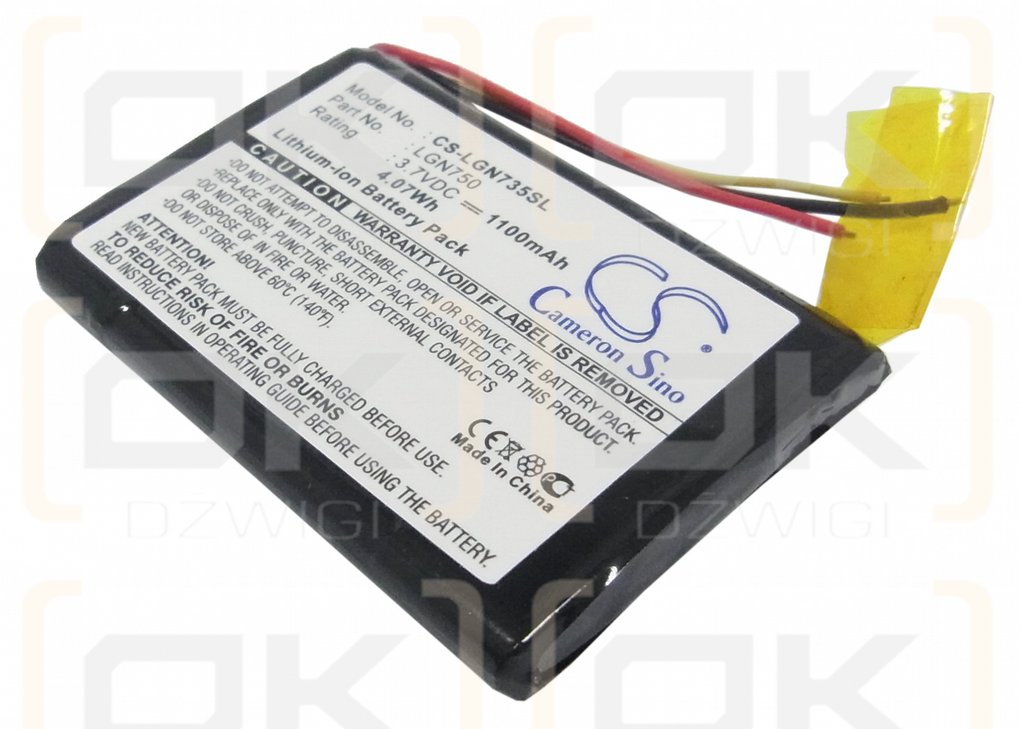 LG LN740 / EAC30173401 1100mAh Li-ion 3.7V (Cameron Sino)