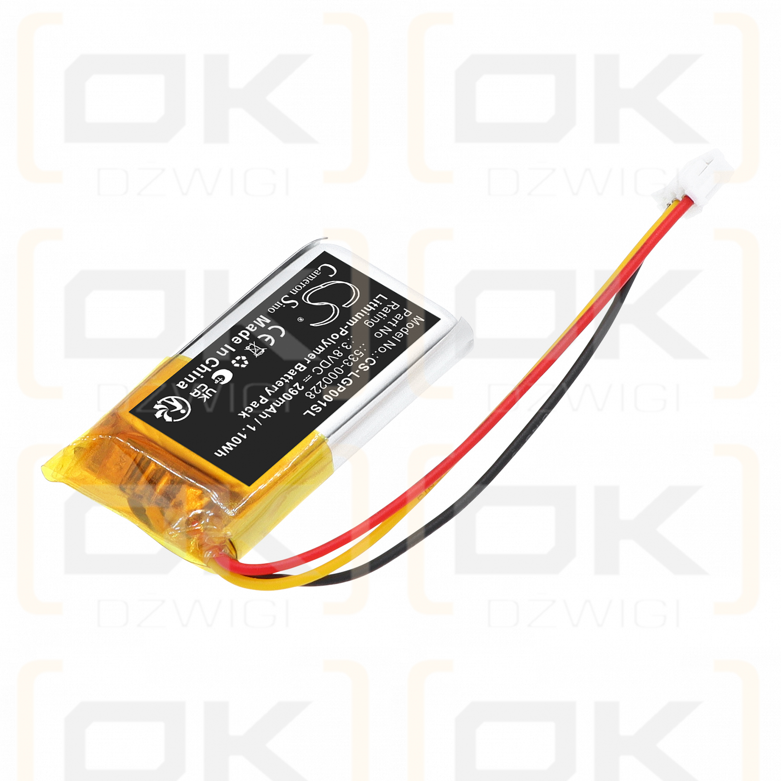 Replacement Battery for Logitech G Pro X Superlight 2 Gaming Mouse / 533-000228 290 mAh Li-Polymer 3.8 V (Cameron Sino)