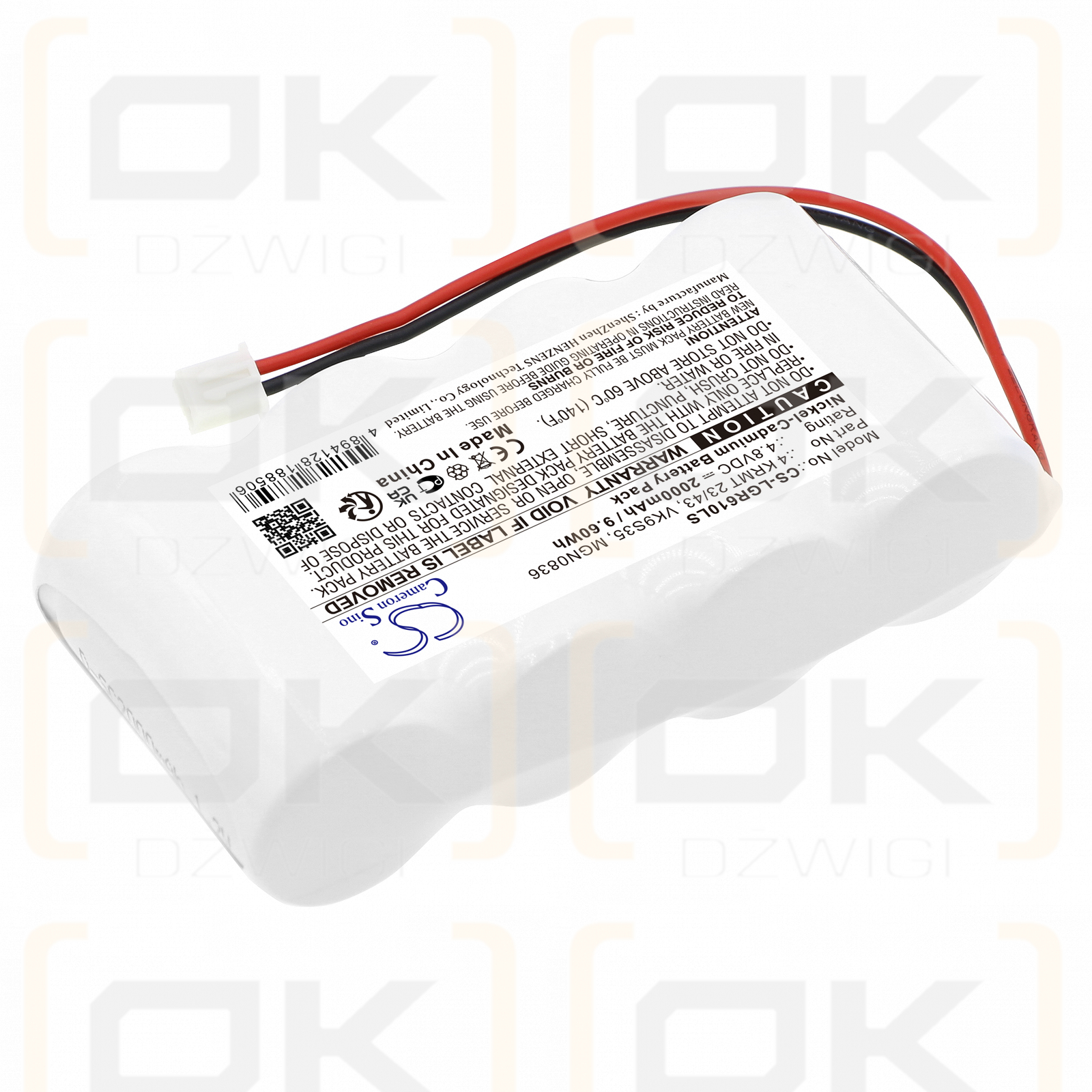 Legrand SEA39782 / 4 KRMT 23/43 2000mAh Ni-CD 4.8V (Cameron Sino)