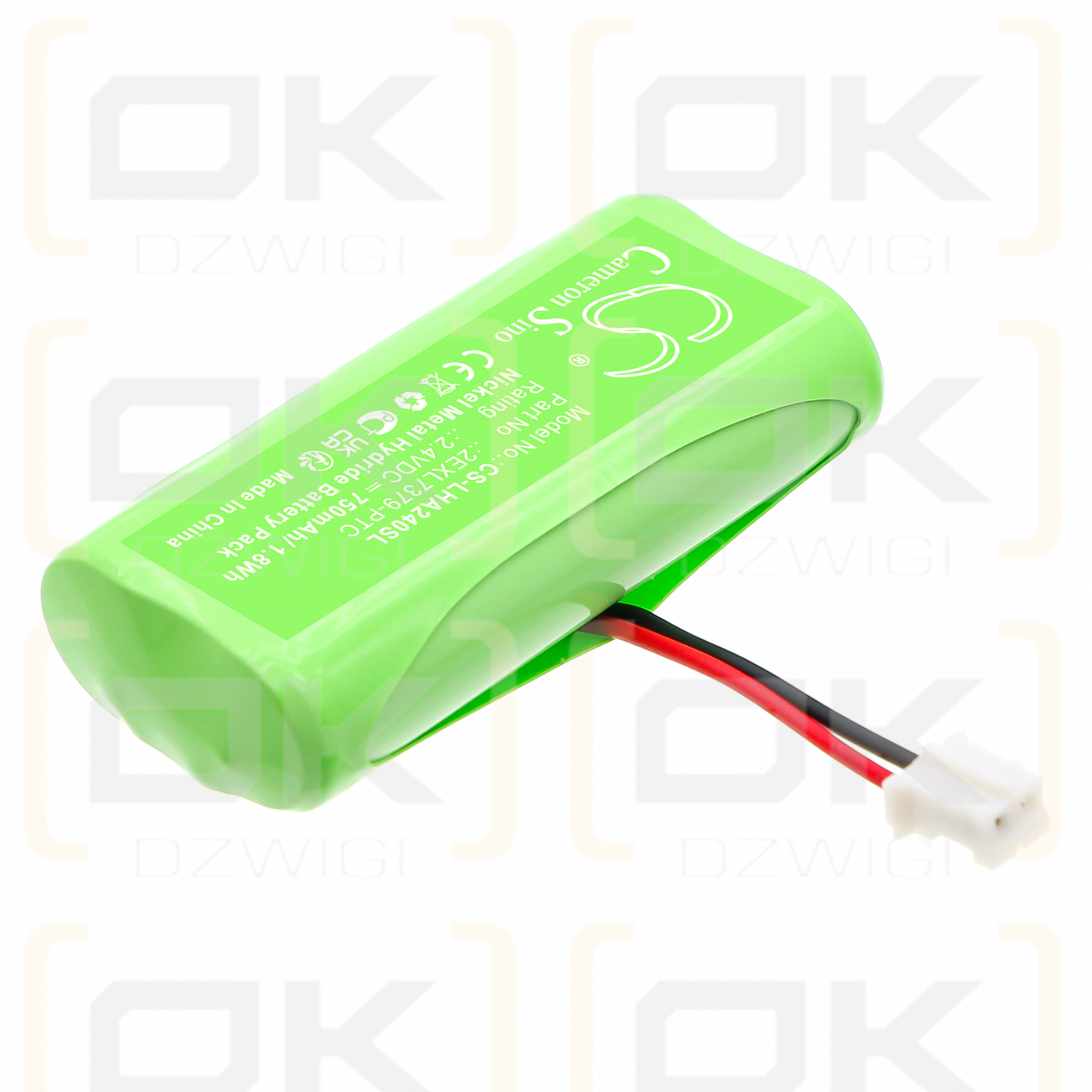 Lightspeed Flexmike / 2EXL7379-PTC 750 mAh Ni-MH 2,4 V (Cameron Sino)