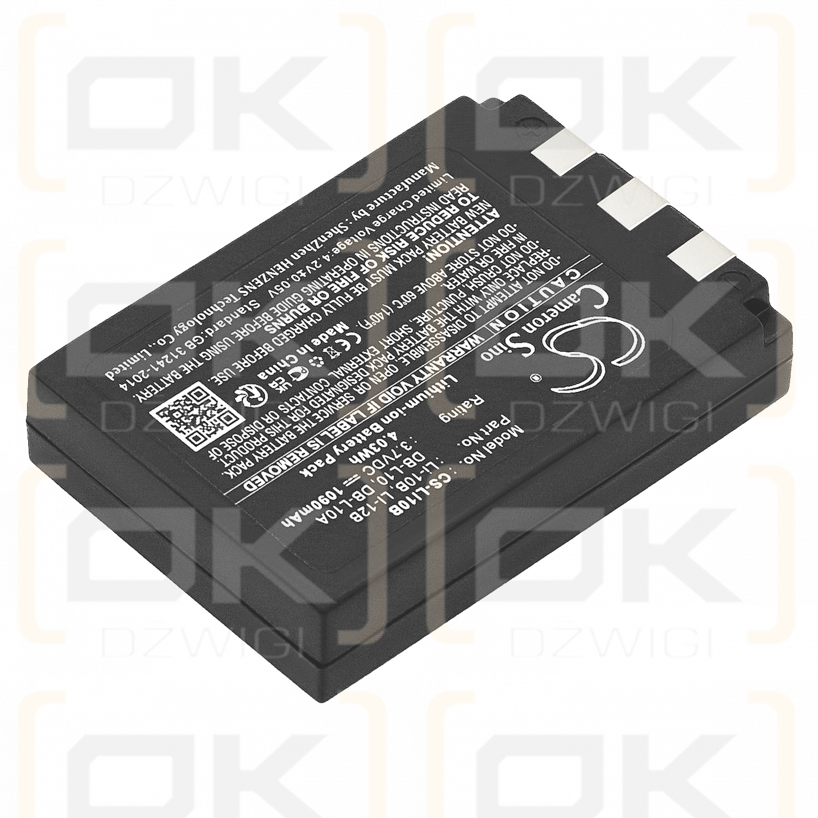 Sanyo Xacti VPC-MZ3GX / DB-L10 1090mAh Li-ion 3.7V (Cameron Sino)