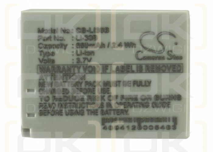 Olympus u-mini Digital / Li-30B 650 mAh Li-ion 3,7 V (Cameron Sino)