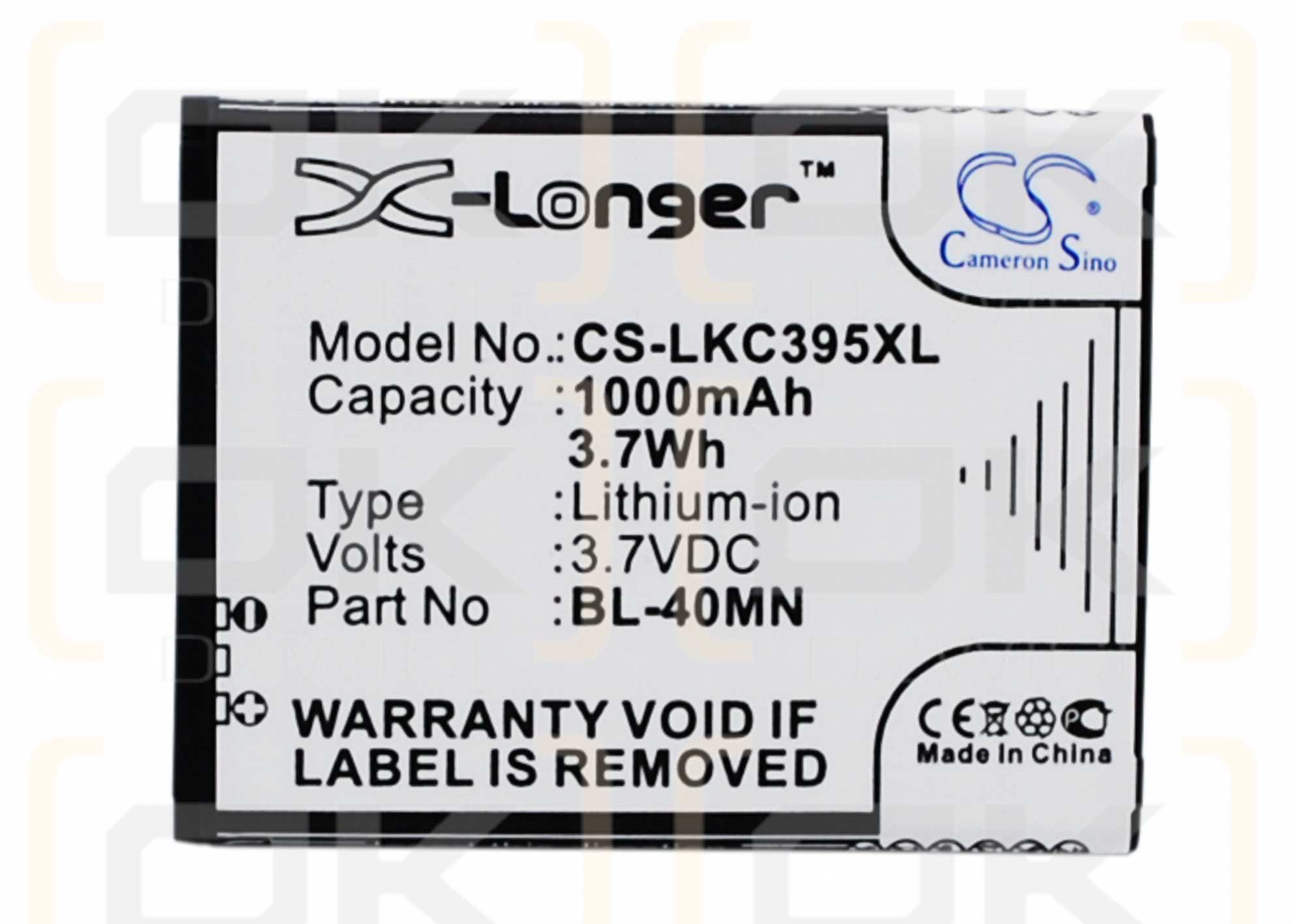 LG C395 / BL-40MN 1000 mAh Li-Ion 3,7 V (Cameron Sino)