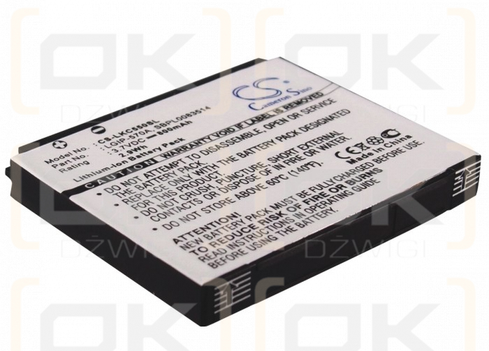 LG GD550 Pure / LGIP-570A 800 mAh Li-Ion 3,7 V (Cameron Sino)