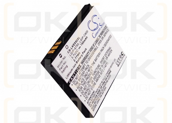 LG ME850 / LGIP-A750 750mAh Li-ion 3.7V (Cameron Sino)