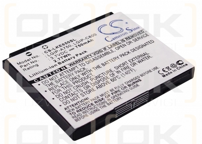 LG ME850 / LGIP-A750 750mAh Li-ion 3.7V (Cameron Sino)