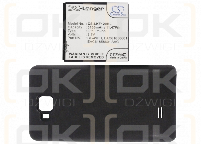 LG F120K / BL-49PH 3100mAh Li-ion 3.7V (Cameron Sino)