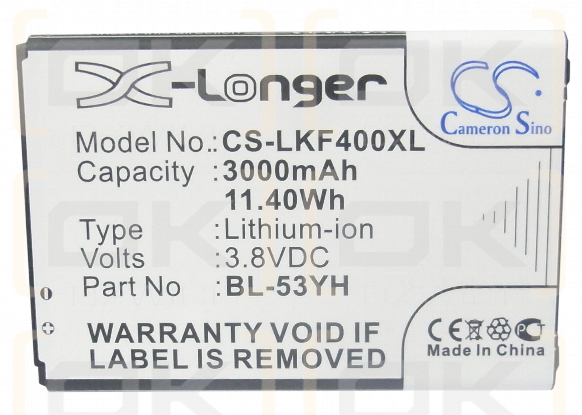 LG US990 / BL-53YH 3000mAh Li-ion 3.8V (Cameron Sino)