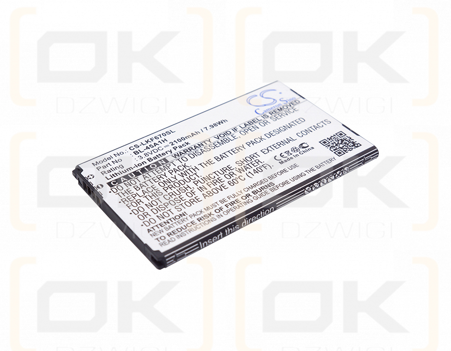 LG K430DSF / BL-45A1H 2100mAh Li-ion 3.8V (Cameron Sino)