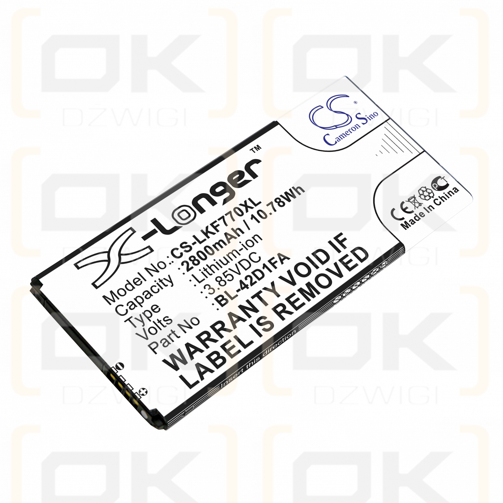 LG MK6M / BL-42D1FA 2800mAh Li-ion 3.85V (Cameron Sino)