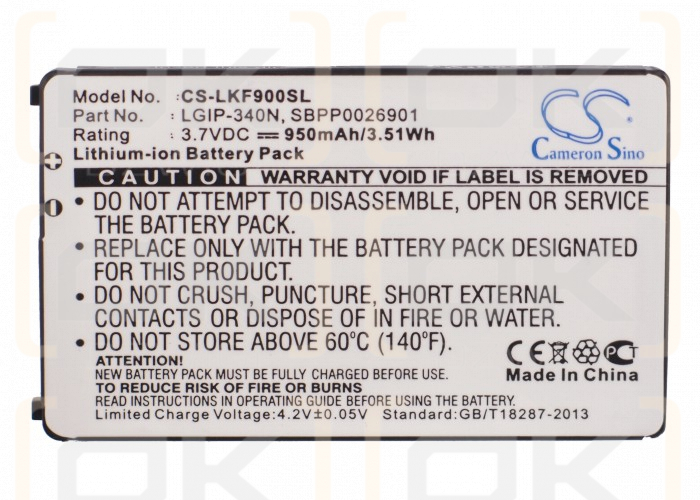 LG Octane VN530 / LGIP-340N 950 mAh Li-Ion 3,7 V (Cameron Sino)