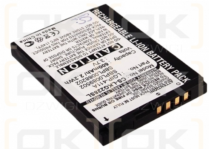 LG KG375 / LGIP-411A 600mAh Li-ion 3.7V (Cameron Sino)