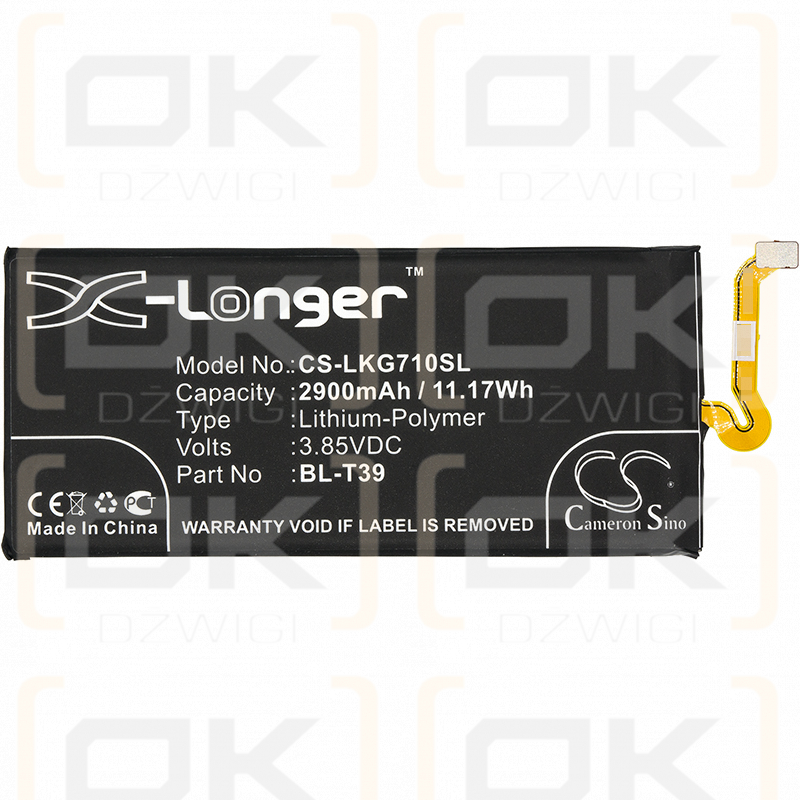 LG LMQ850EMW / BL-T39 2900mAh Li-Polymer 3.85V (Cameron Sino)