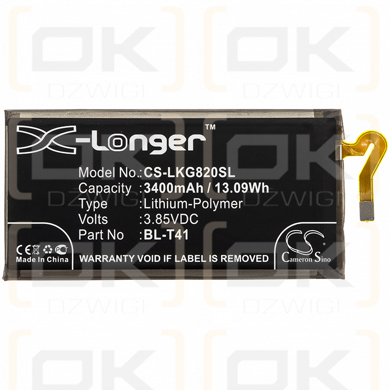 LG G8 ThinQ LM-G820UMB G820TNB / BL-T41 3400mAh Li-Polímero 3.85V (Cameron Sino)