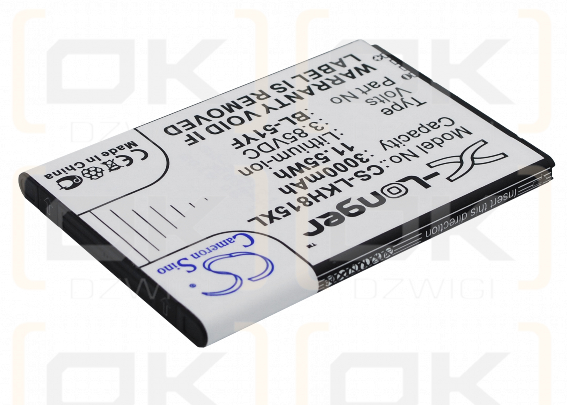 LG K600Y / BL-51YF 3000 mAh Li-Ion 3,85 V (Cameron Sino)