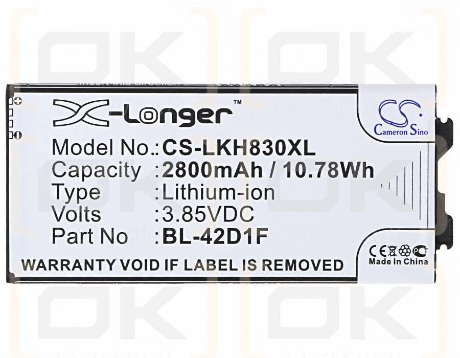 LG US992 / BL-42D1F 2800mAh Li-ion 3.85V (Cameron Sino)