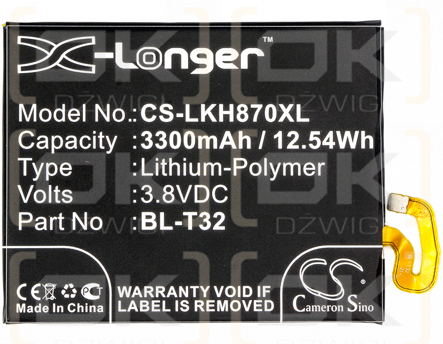 LG VS988W / BL-T32 3300 mAh Li-Polymer 3,8 V (Cameron Sino)