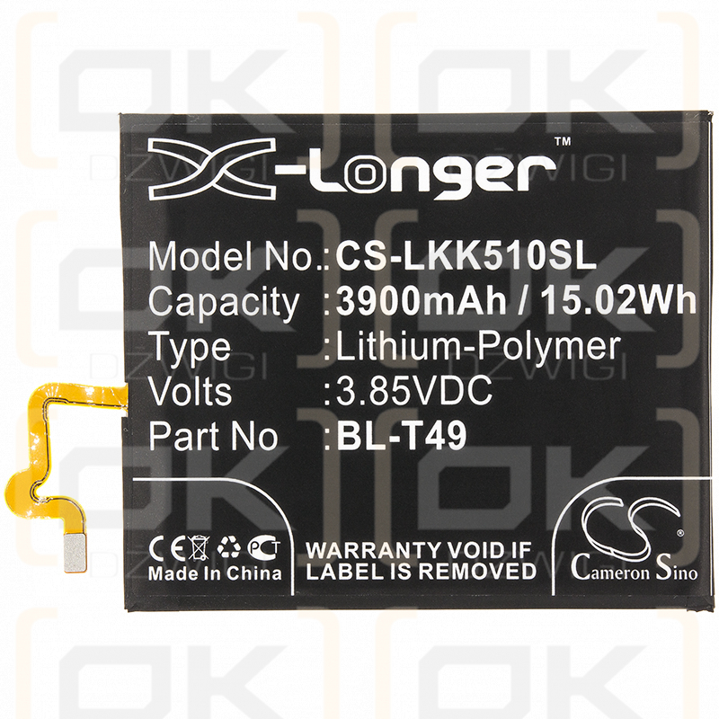 LG LM-K510HM / BL-T49 3900 mAh Li-Polymer 3,85 V (Cameron Sino)