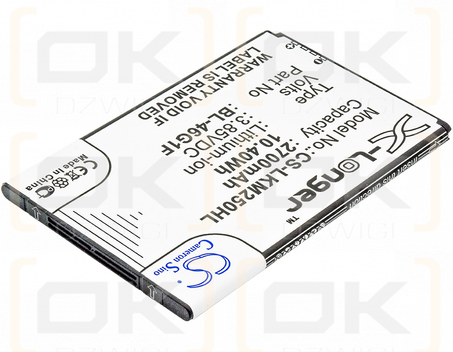 LG M257 / BL-46G1F 2700mAh Li-ion 3.85V (Cameron Sino)