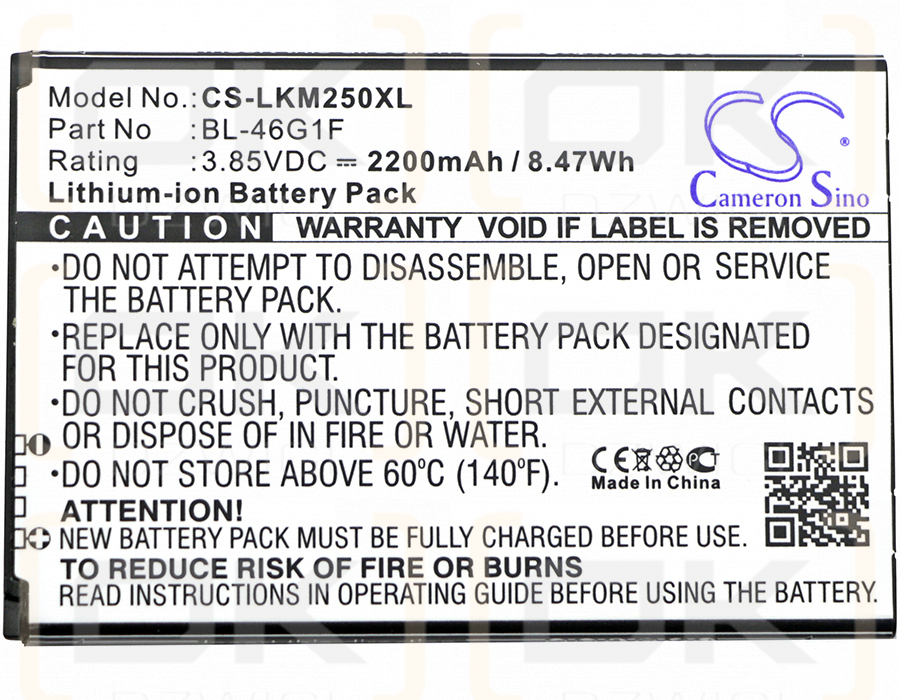 LG M257 / BL-46G1F 2200 mAh Li-Ion 3,85 V (Cameron Sino)