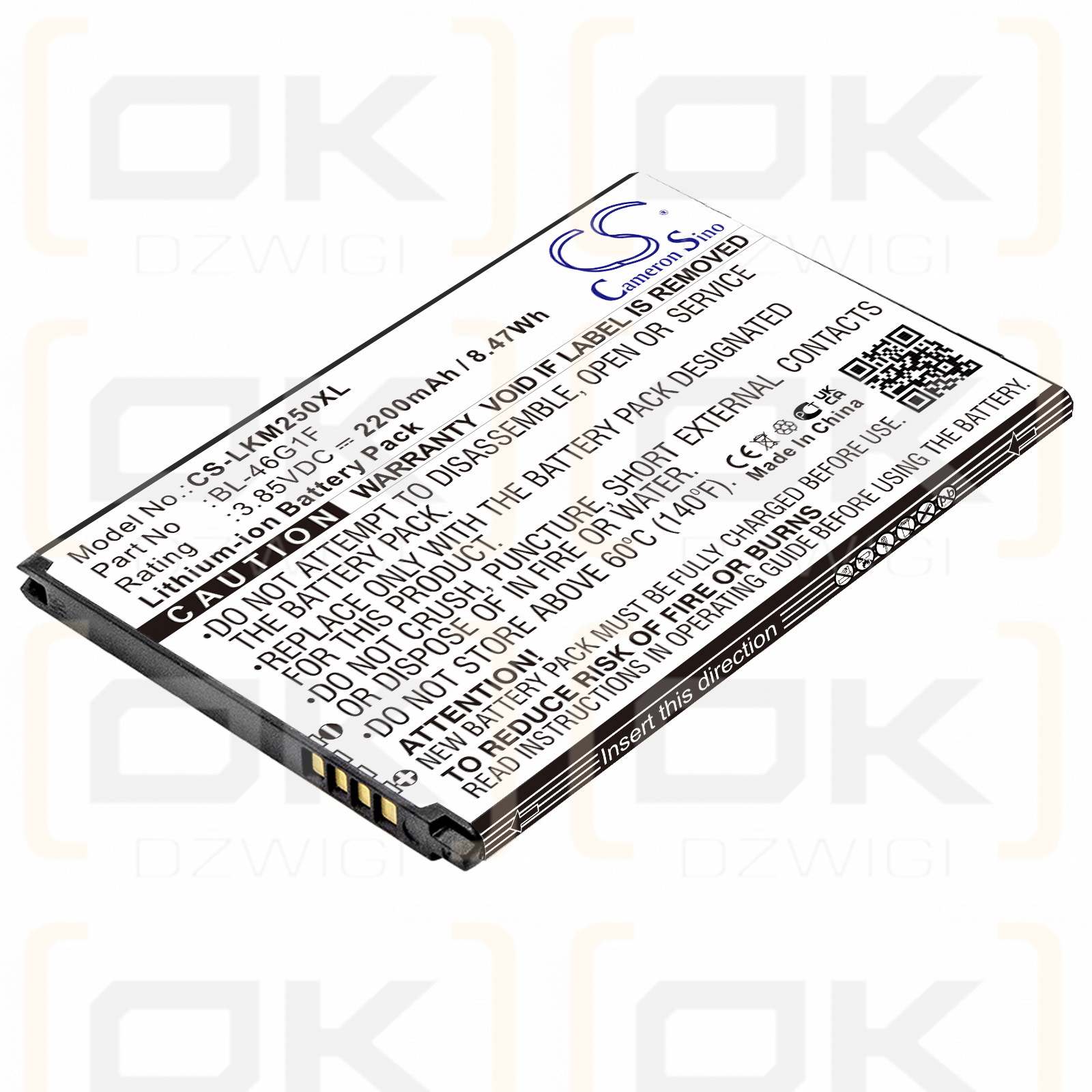 LG M257 / BL-46G1F 2200 mAh Li-Ion 3,85 V (Cameron Sino)