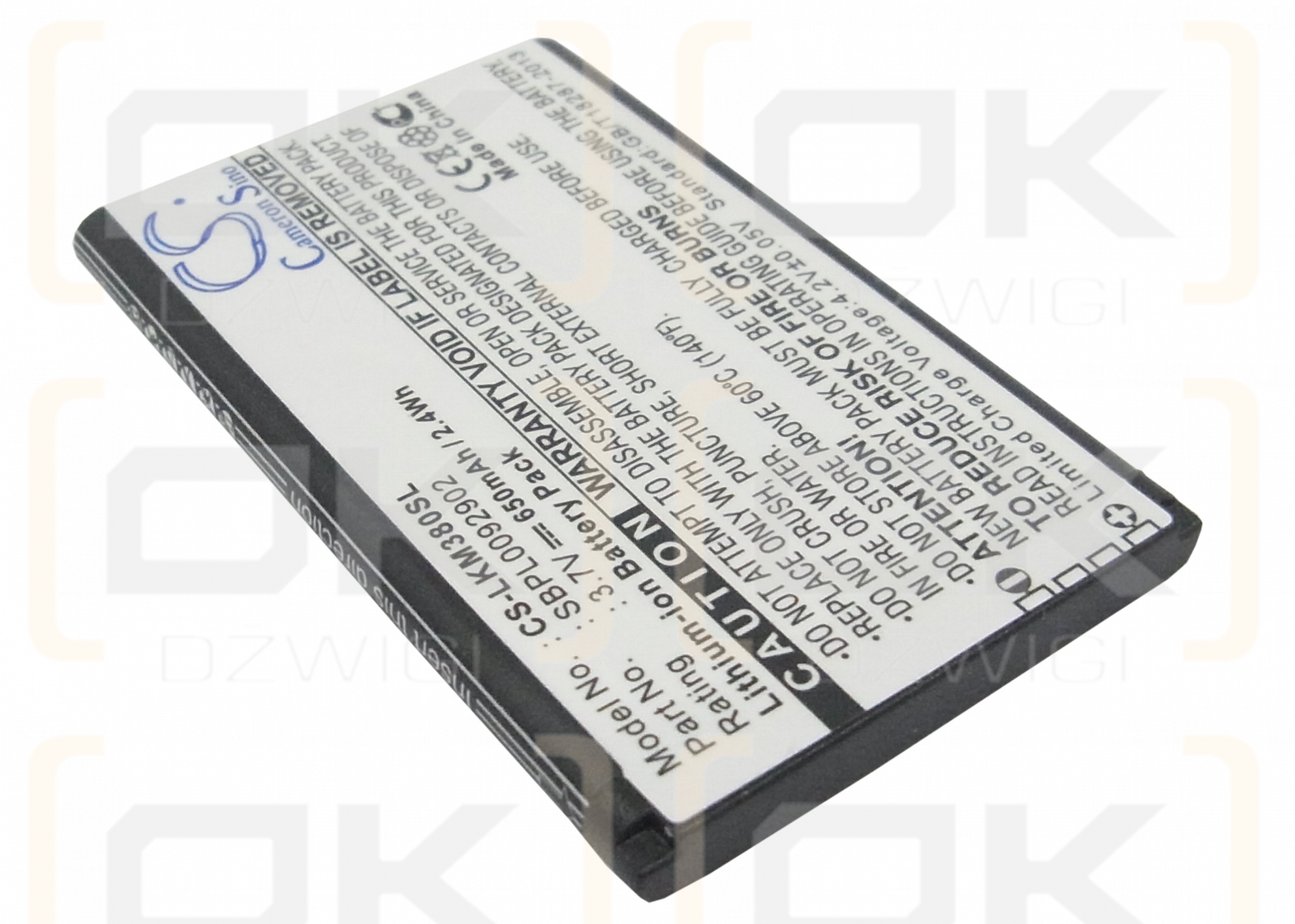 LG KM501 / LGIP-330GP 650mAh Li-ion 3.7V (Cameron Sino)