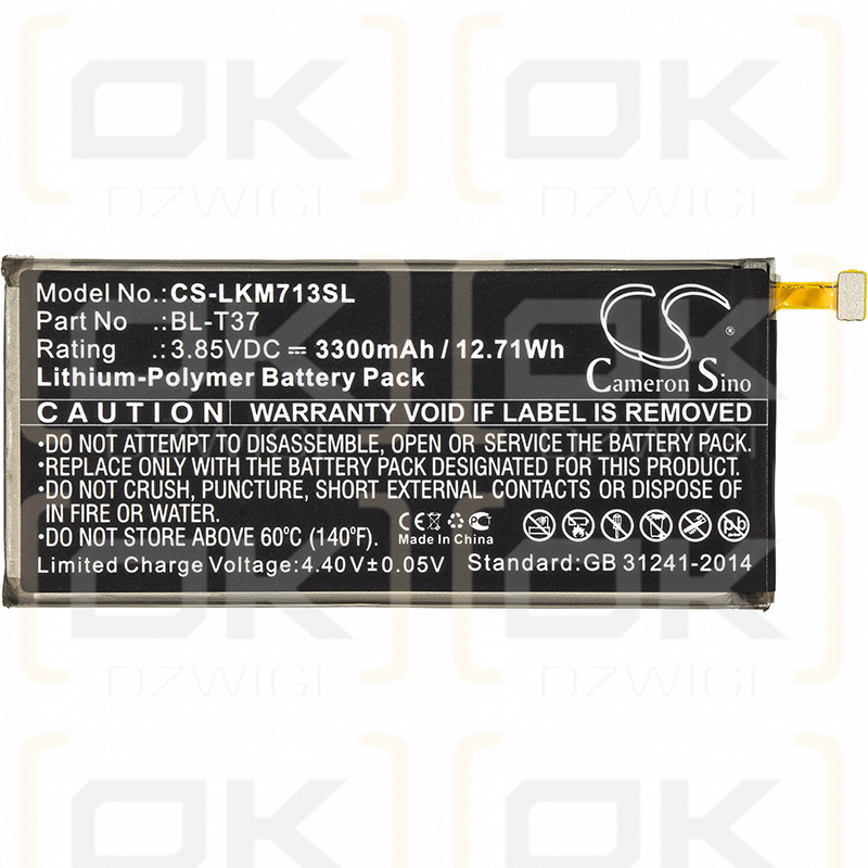 LG LM-Q710MS / BL-T37 3300 mAh Li-Polymer 3,85 V (Cameron Sino)