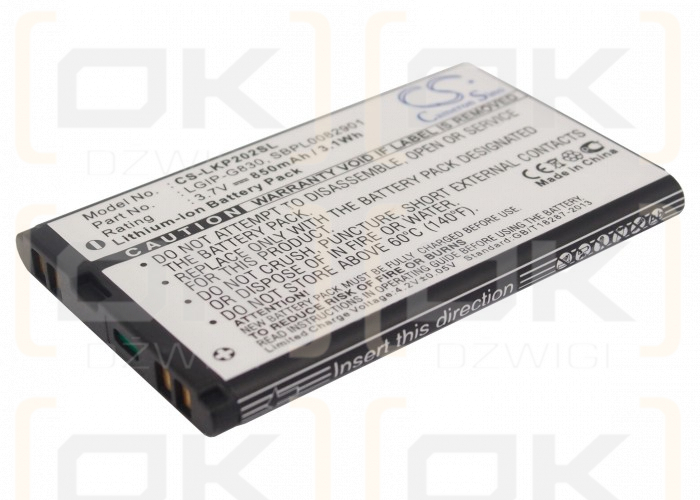 LG KG290 / LGIP-G830 850mAh Li-ion 3.7V (Cameron Sino)