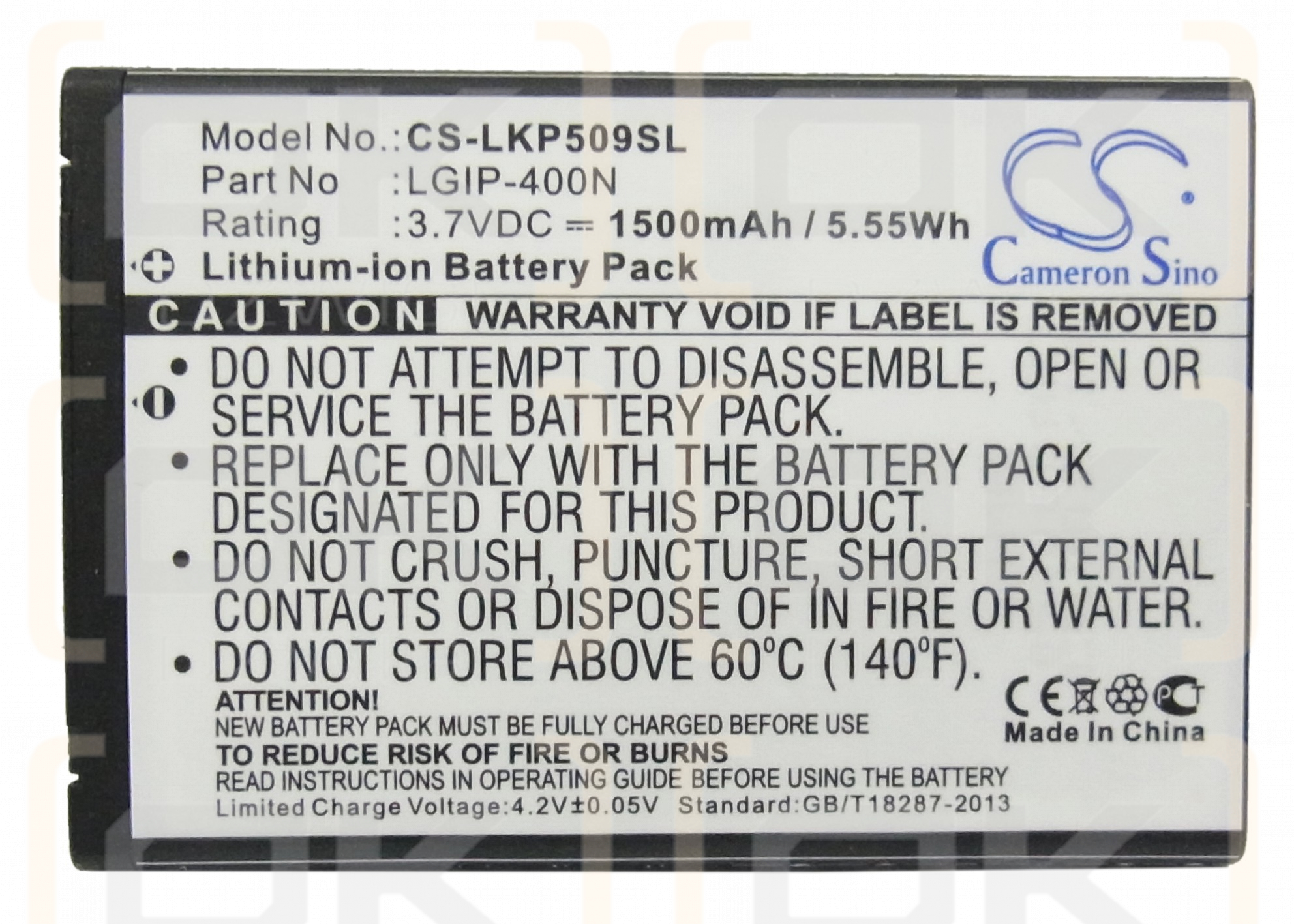 LG P506 / LGIP-400N 1500mAh Li-ion 3.7V (Cameron Sino)