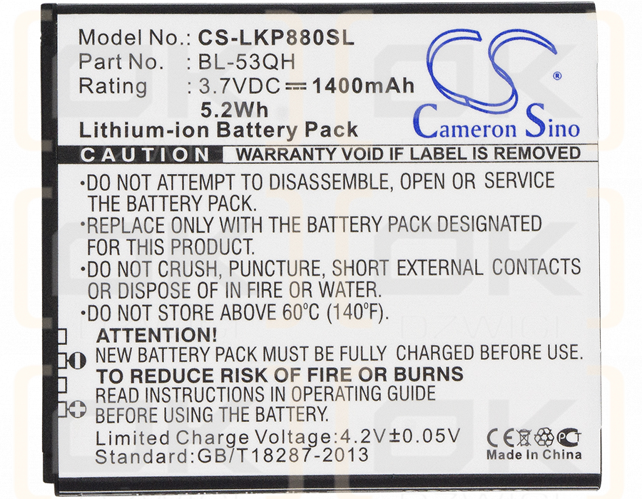 LG L20 / BL-53QH 1400 mAh Li-Ion 3,7 V (Cameron Sino)