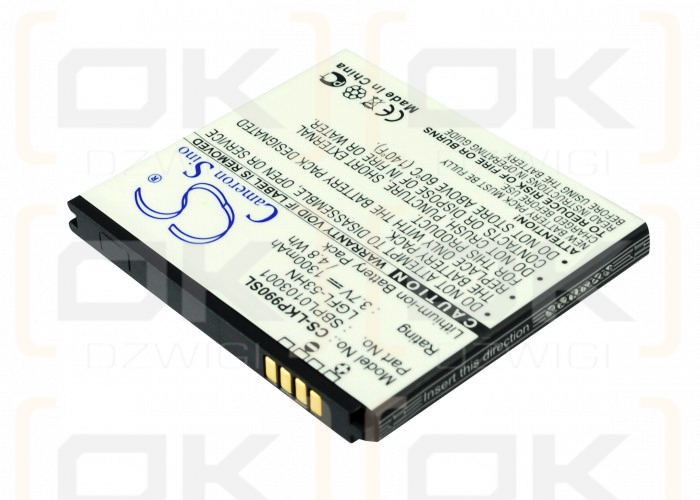 Batería de iones de litio T-Mobile C729 / SBPL0103001 de 1300 mAh y 3,7 V (Cameron Sino)