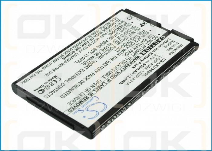 LG MS450 / LGIP-430A 650mAh Li-ion 3.7V (Cameron Sino)