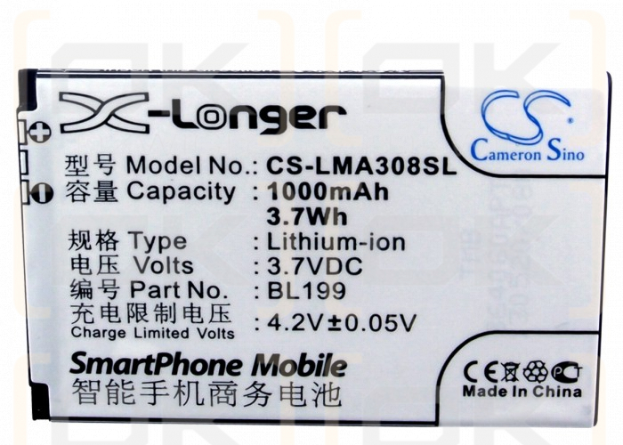 Lenovo MA309 / BL199 1000mAh Li-ion 3.7V (Cameron Sino)