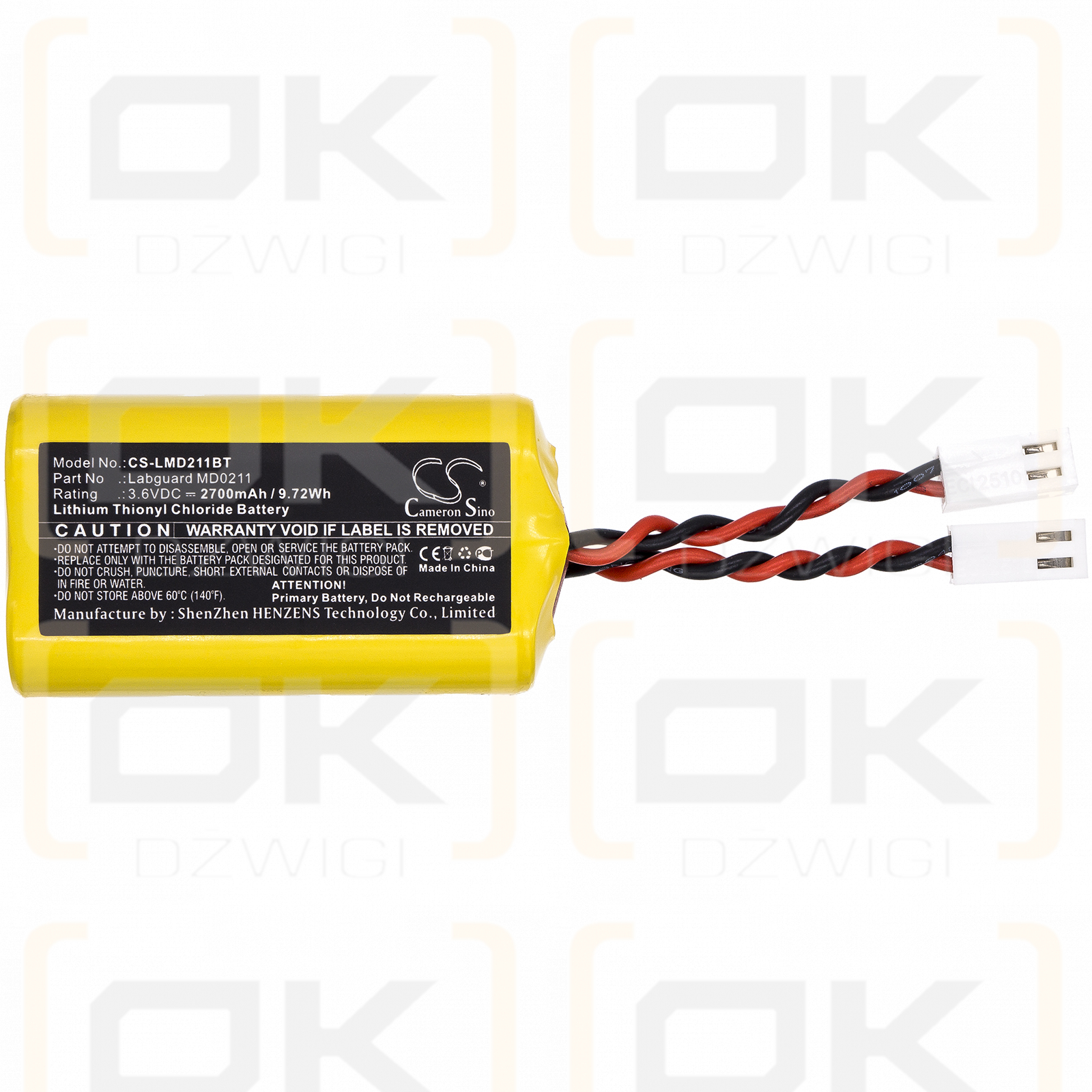 Allarme Labguard MD0211 2700mAh Li-SOCl2 3.6V (Cameron Sino)