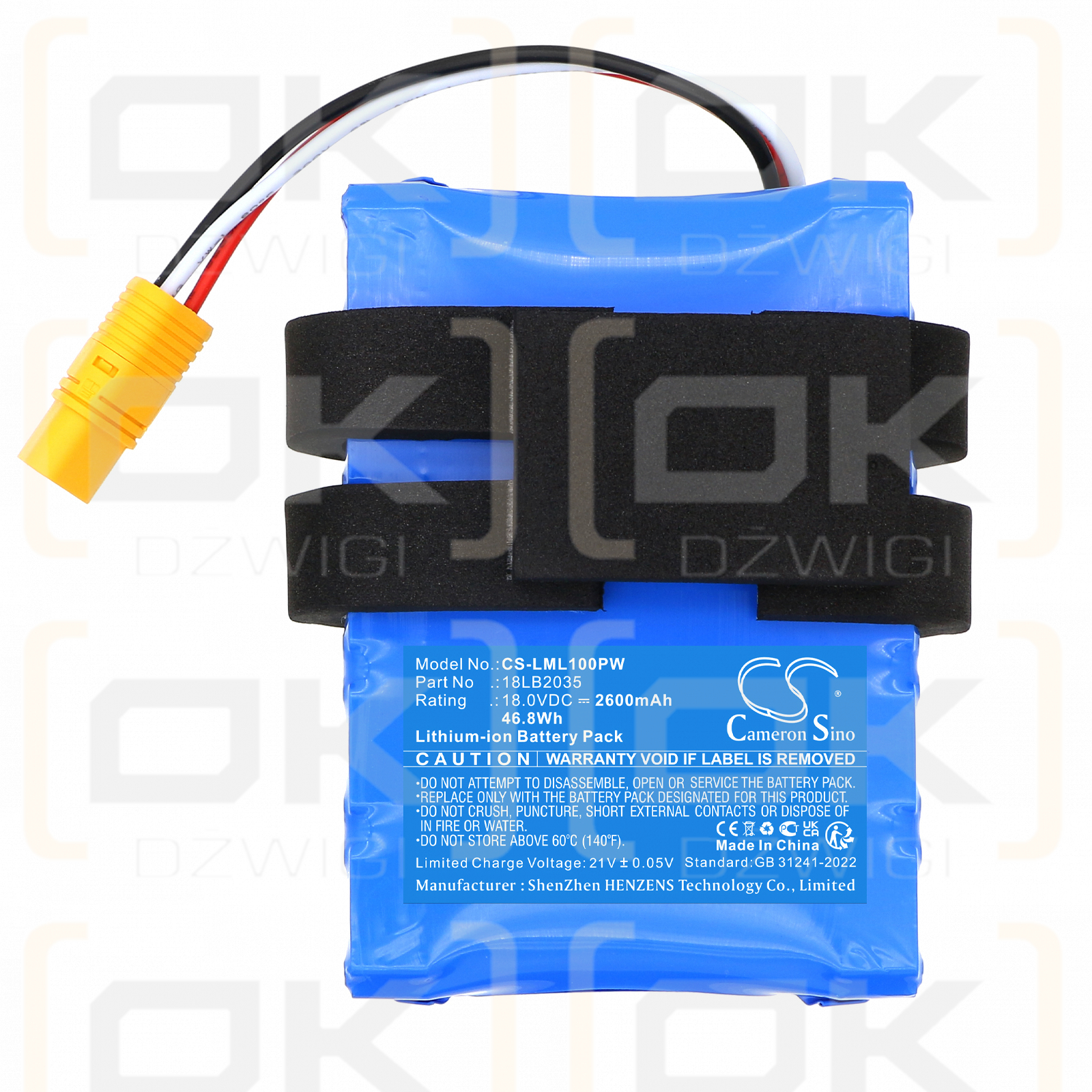 LawnMaster L12/18LB2035 2600 mAh Li-Ionen 18,0 V (Cameron Sino)