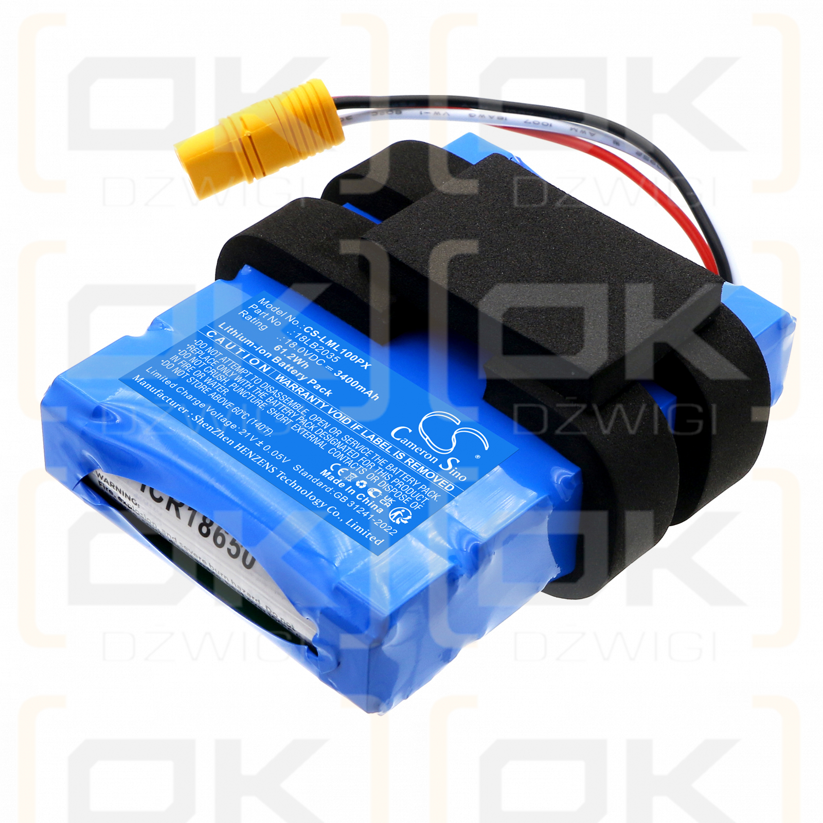 LawnMaster L12/18LB2035 3400 mAh Li-Ionen 18,0 V (Cameron Sino)