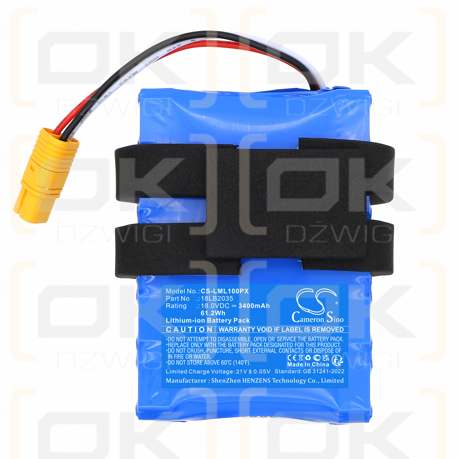 LawnMaster L12/18LB2035 3400 mAh Li-Ionen 18,0 V (Cameron Sino)