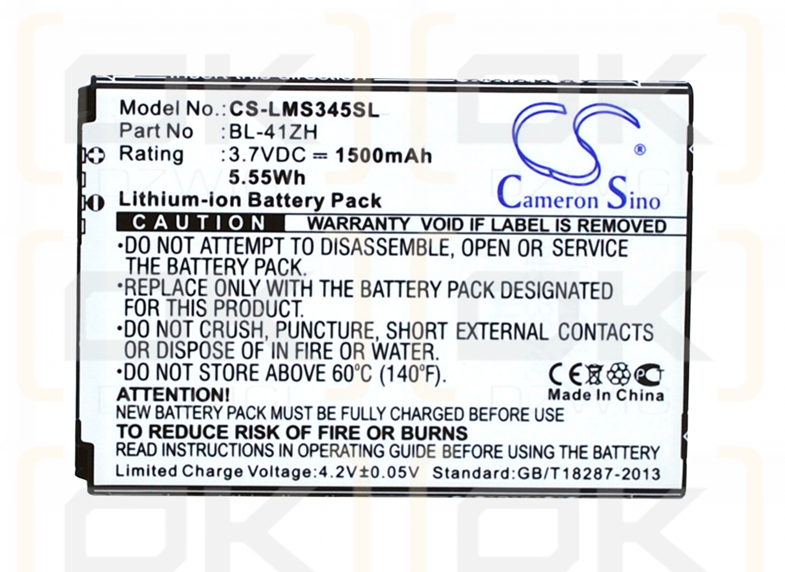 LG H320 / BL-41ZH 1500mAh Li-ion 3.7V (Cameron Sino)