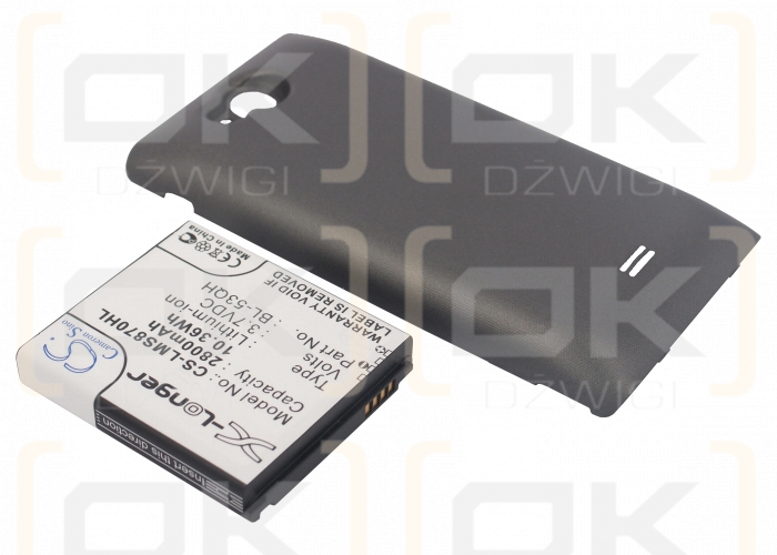 Сменный аккумулятор для LG LGMS870 / BL-53QH 2800 мАч Li-ion 3,7 В (Cameron Sino)