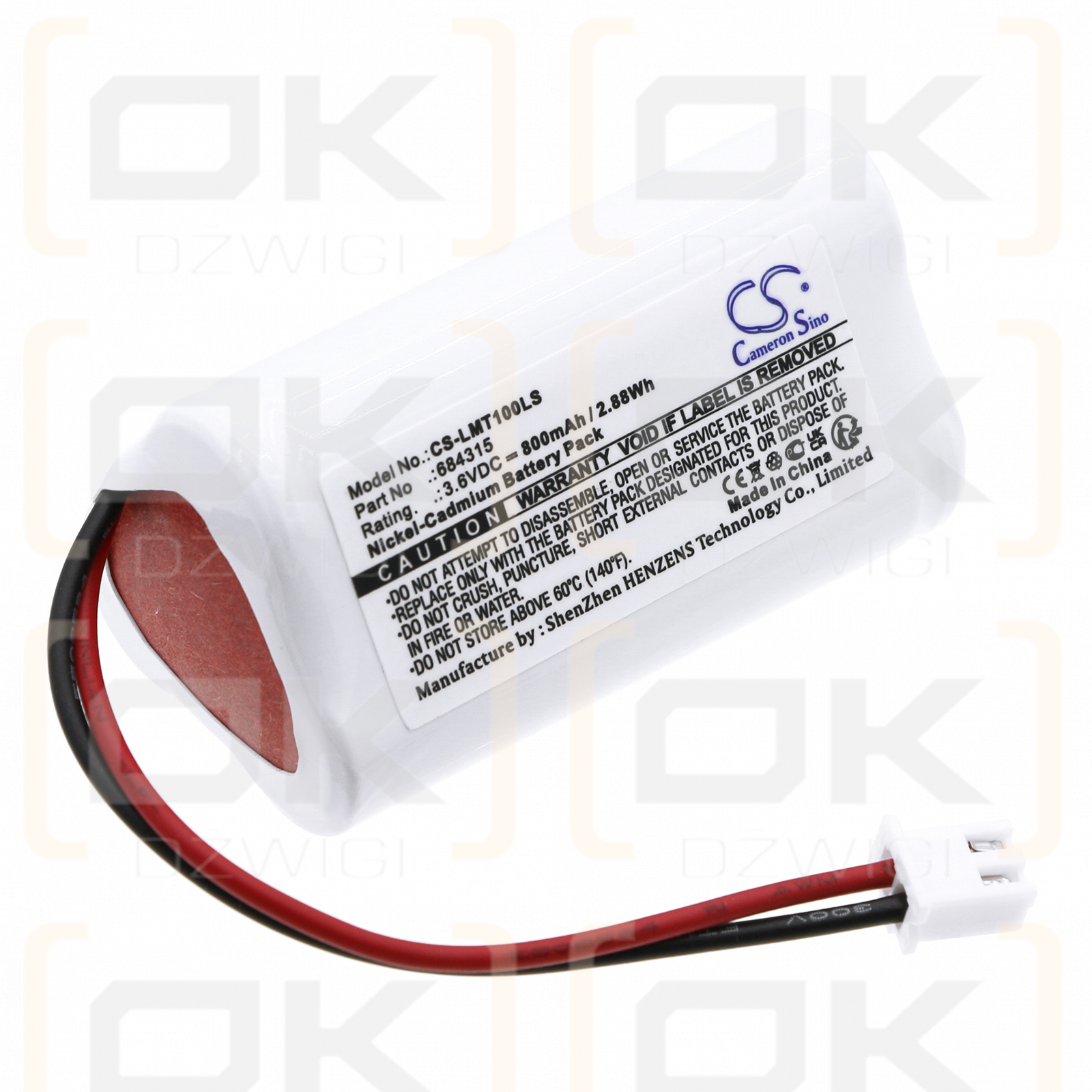 Lumenxl OTG-VV-5/684315 800 мАч Ni-CD 3,6 В (Cameron Sino)