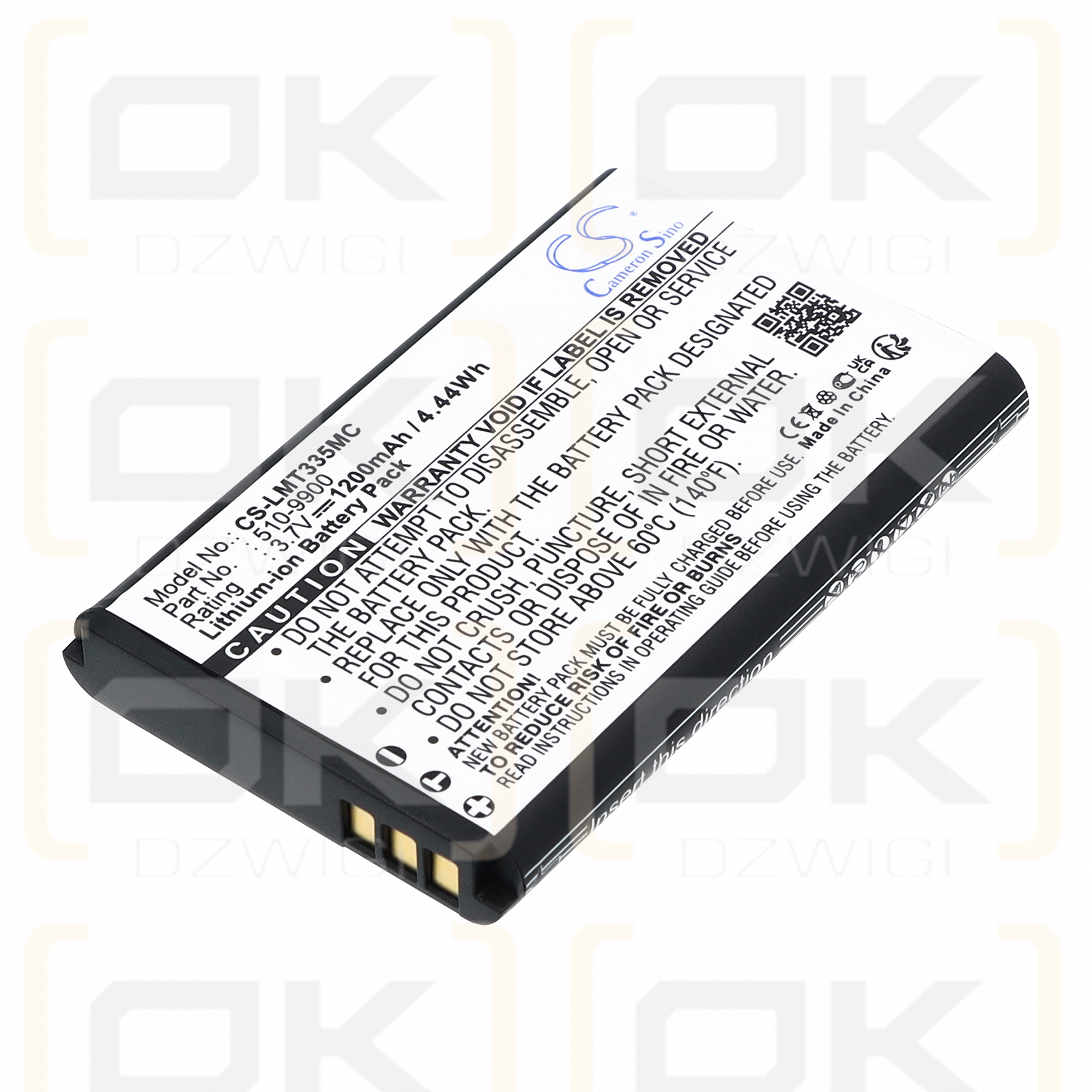 Replacement Battery for Polaroid DVG-720E / RL-6C 1200 mAh Li-ion 3.7 V (Cameron Sino)