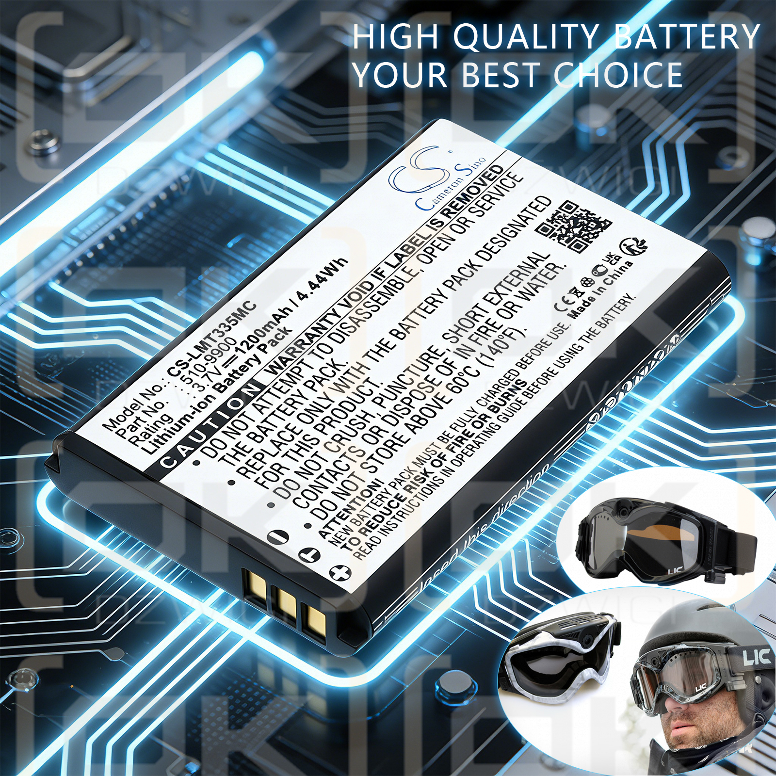 Replacement Battery for Polaroid DVG-720E / RL-6C 1200 mAh Li-ion 3.7 V (Cameron Sino)