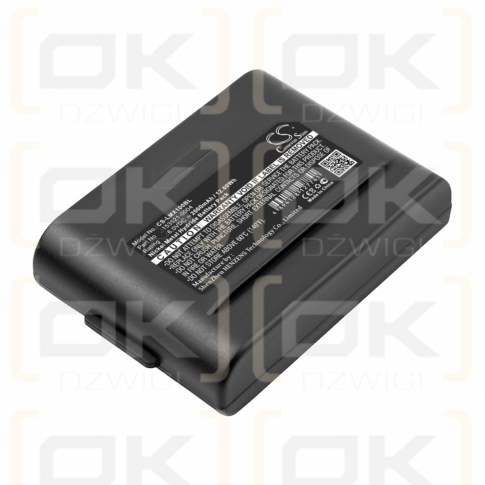 LXE MX1 / 153521-0004 2000mAh Ni-MH 6.0V (Cameron Sino)