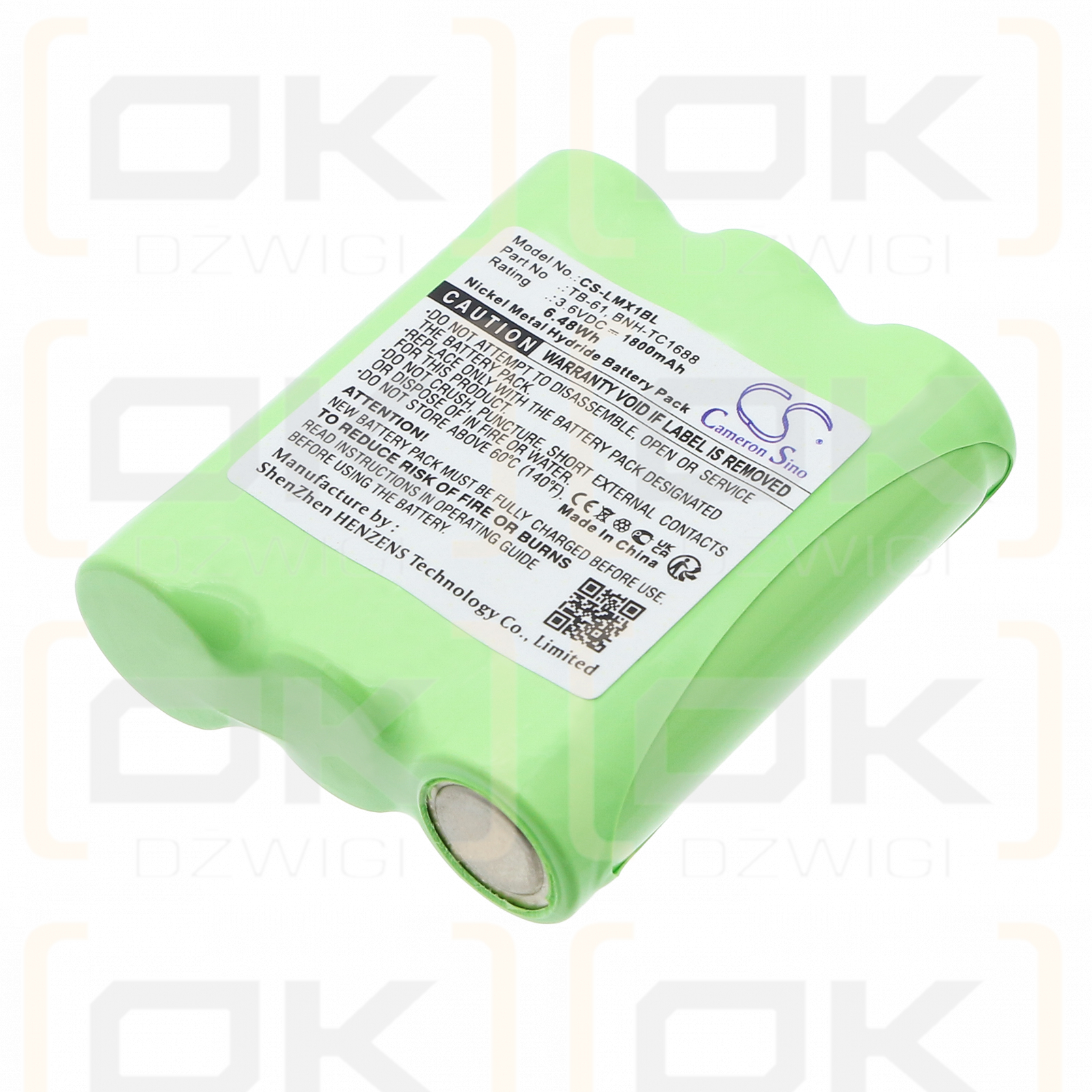 PSC FALCON TOP GUN PT2000 / 00-862-00 1800 мАч Ni-MH 3,6 В (Cameron Sino)