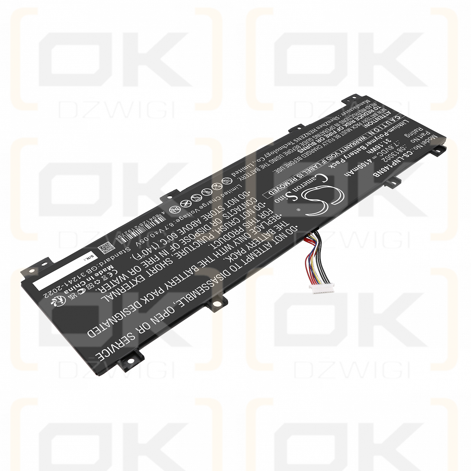 Lenovo Ideapad 100S-14IBR(80R900FXUS) / 0813002 4100mAh Li-Polymer 7,6V (Cameron Sino)
