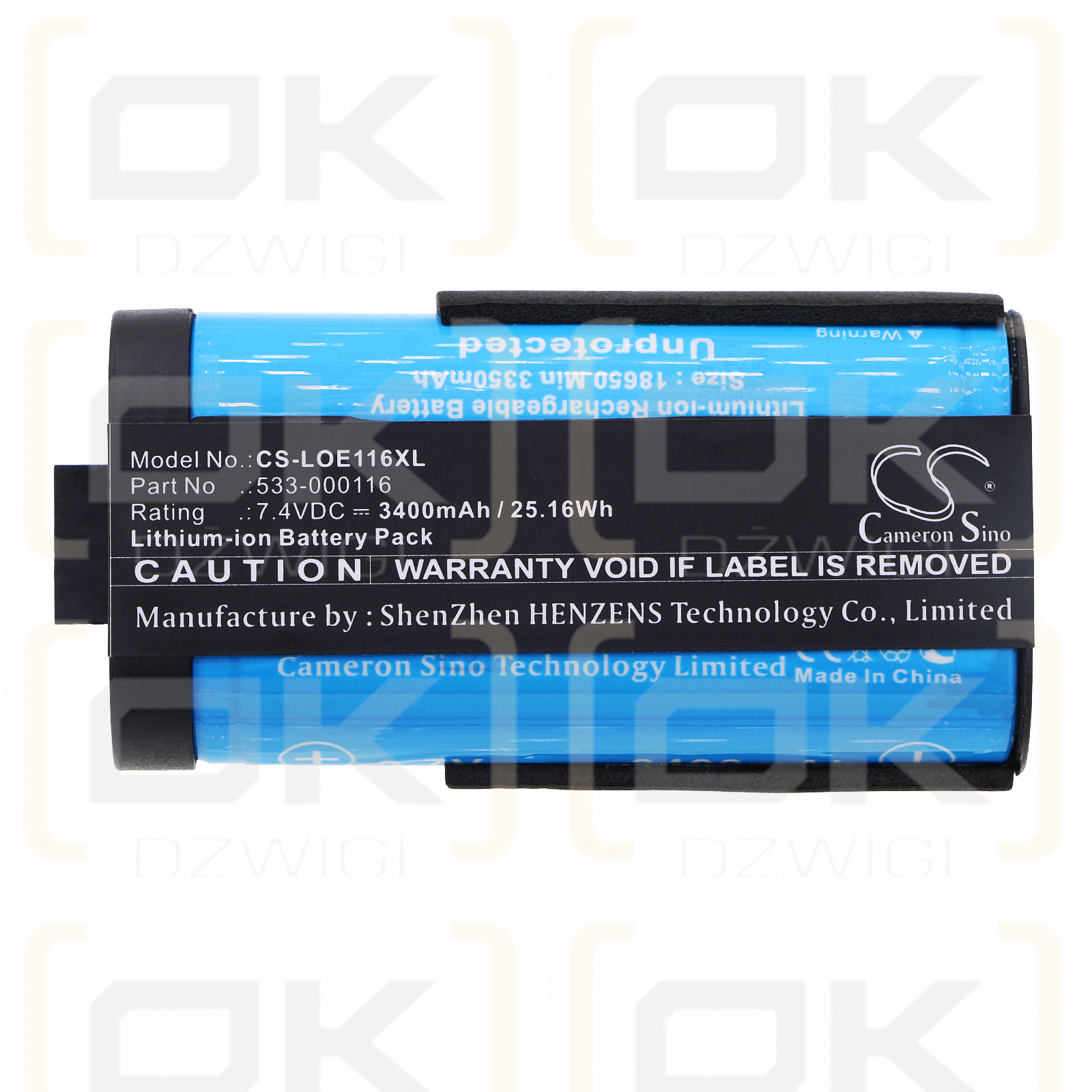 Logitech S-00147 / 533-000116 3400mAh Li-ion 7.4V (Cameron Sino)