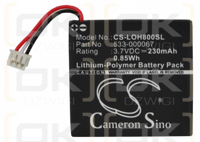 Logitech H800 / 533-000067 230mAh Li-Polymer 3.7V (Cameron Sino)